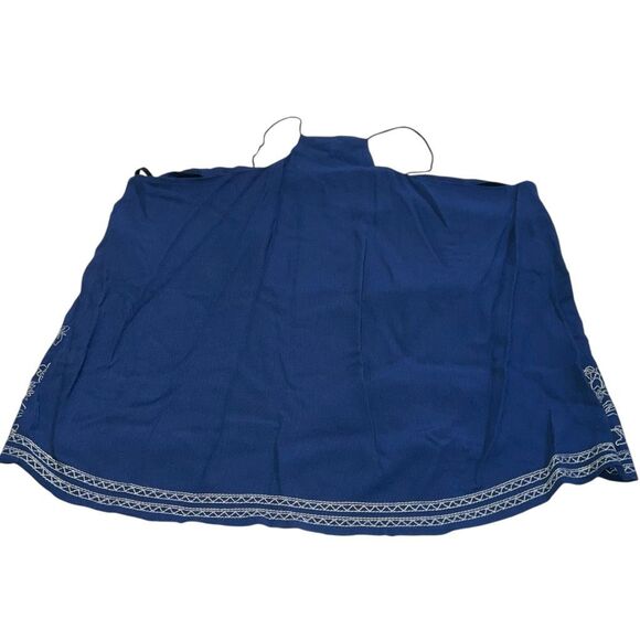 Blu Pepper Vintage Blue Embroidered Tank Top -‎ Size Medium - Picture 2 of 8